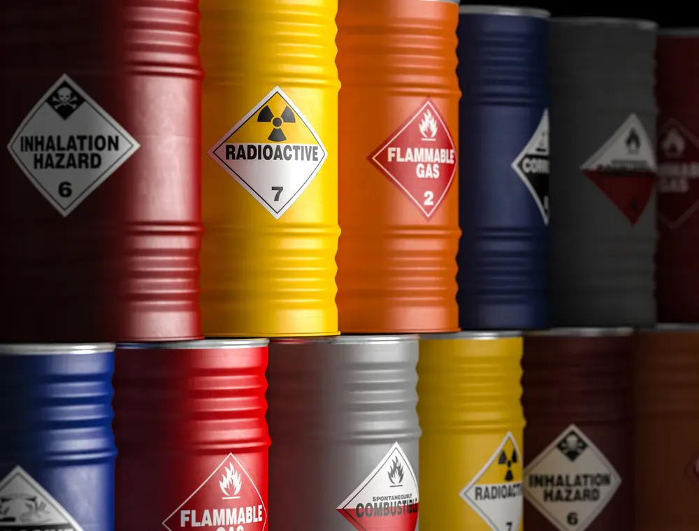 Barrels of hazardous materials